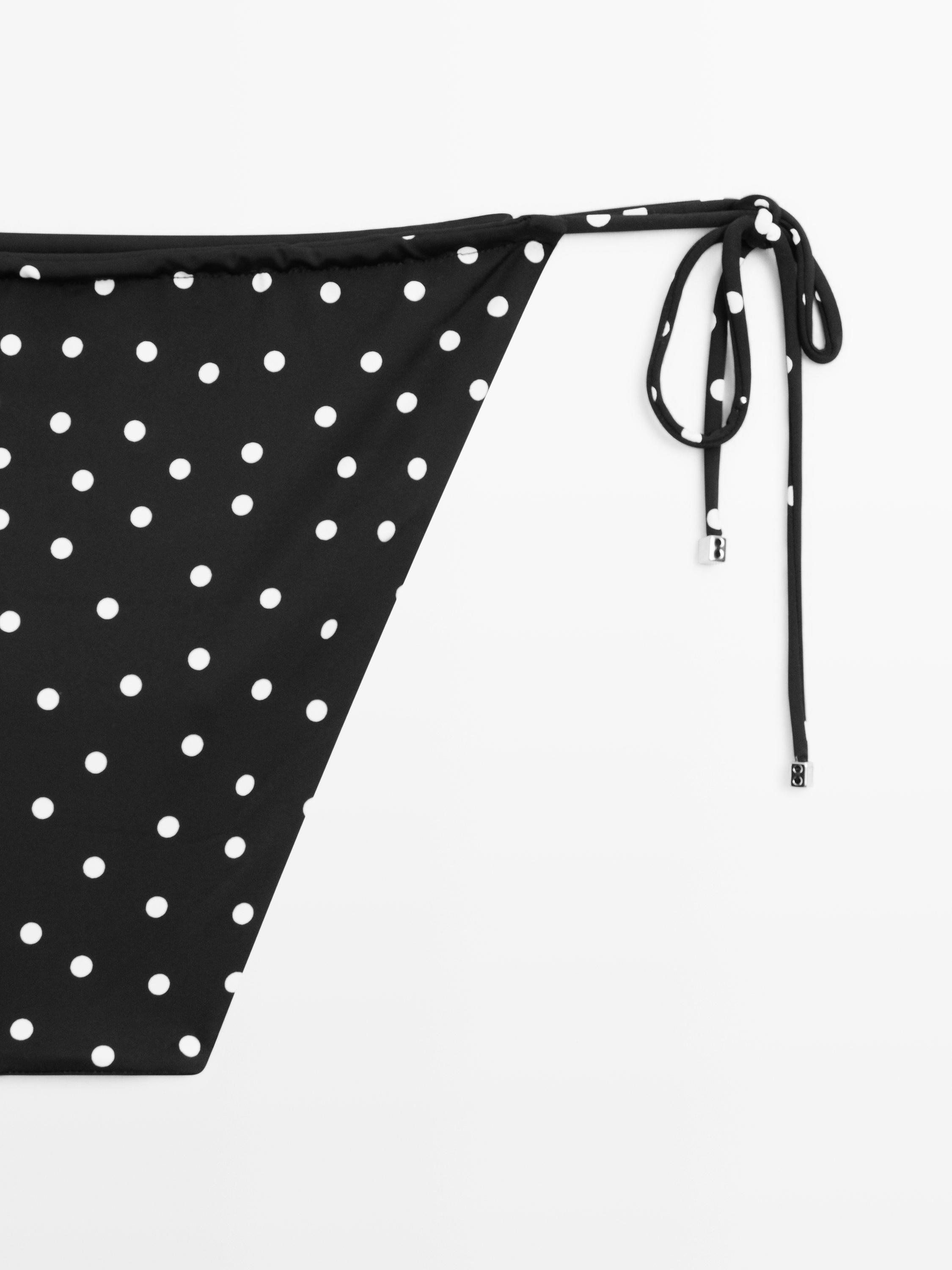 Bas de bikini imprimé à pois